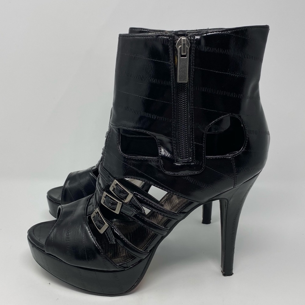 Dollhouse Patent Leather Essence Peep Toe Heels